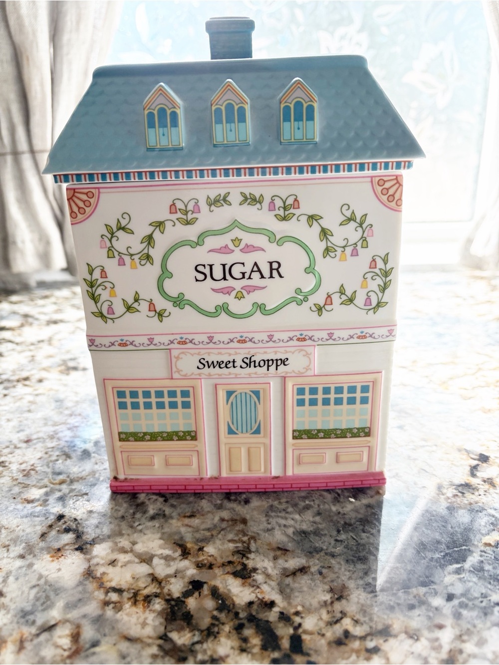 Lenox Sweet Shoppe Sugar Canister - Blue, Pink, White